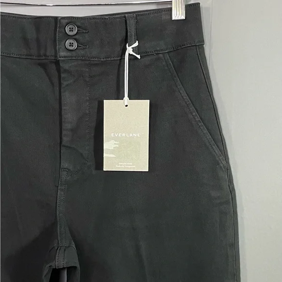 Everlane The Organic Kick Flare Pant Black Organic Cotton NWT - Picture 5 of 12